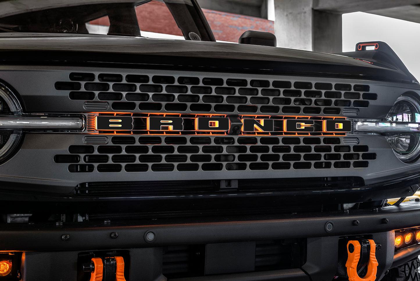 ORACLE Lighting 3141-O-005 Fits 2021-2023 Ford Bronco Universal Illuminated LED Letter Badges - Matte Black Surface Finish - O