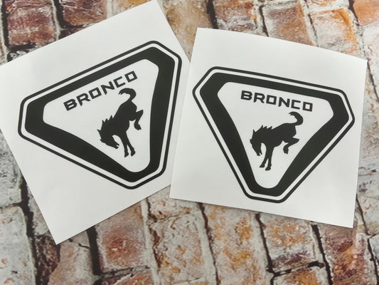 2021-2023 Ford Bronco Horse Logo Sport SUV Bad Lands Vinyl Decal Set