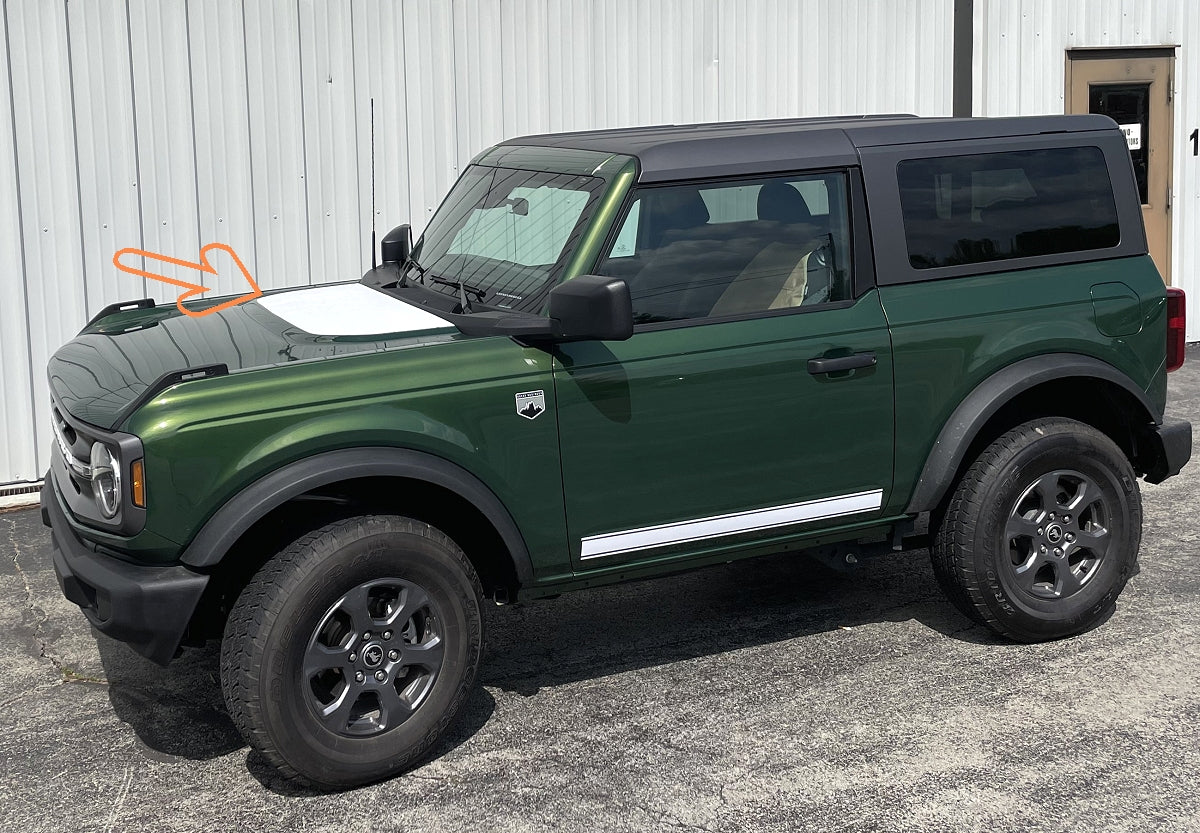 2021-2023 Ford Bronco Hood Blackout Stripes Kit – Tickle My Bronco