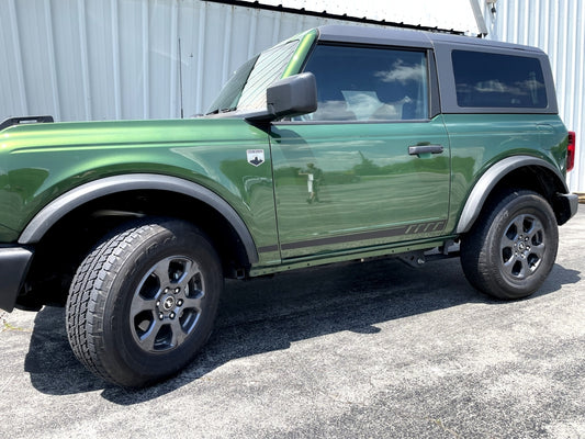 2021-2023 Ford Bronco Rocker Door Vinyl Stripes Package - Closed Hash Style