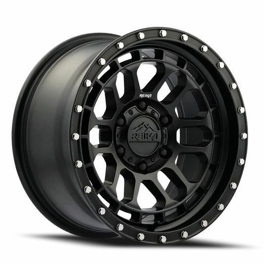 Reika Wheel 17X8.5 6X139.7 0 HB 106.1 R35 Satin Black for Silverado Lexus 4Runner Tacoma