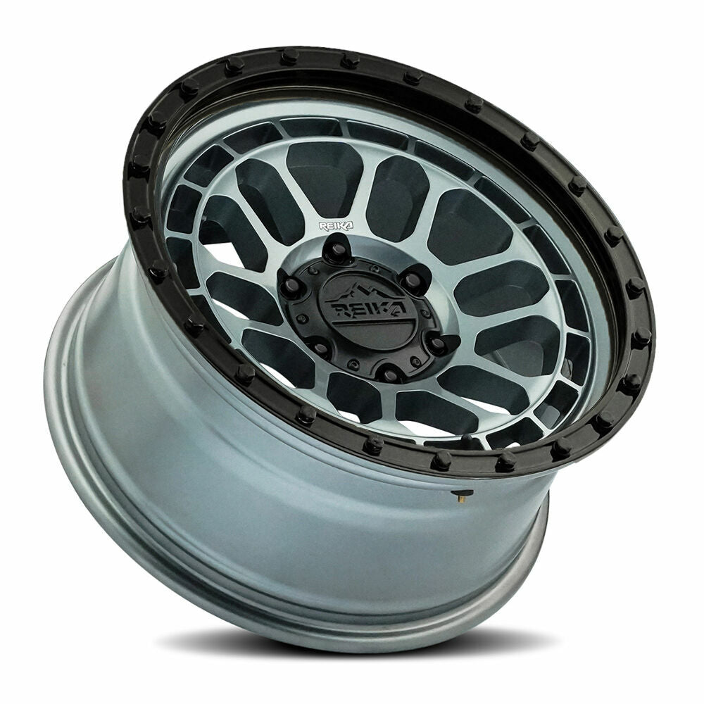 Reika Wheel 17X9 6X139.7 -12 HB 106.1 R35 Gloss Graphite/Gloss Black Ring for 2021-2024 Ford Bronco