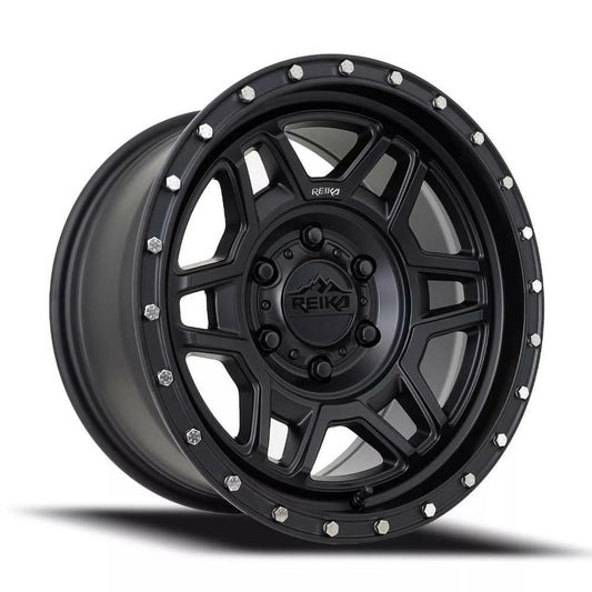 Reika Wheel 17X9 6X139.7 -12 HB 106.1 R40 Satin Black for Bronco 4Runner Tacoma