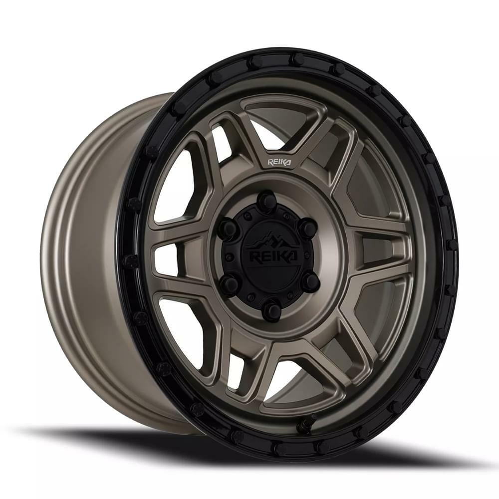 Reika Wheel 17X8.5 6X139.7 0 HB 106.1 R40 Satin Bronze/ Satin Black Ring for 2021-2024 Ford Bronco