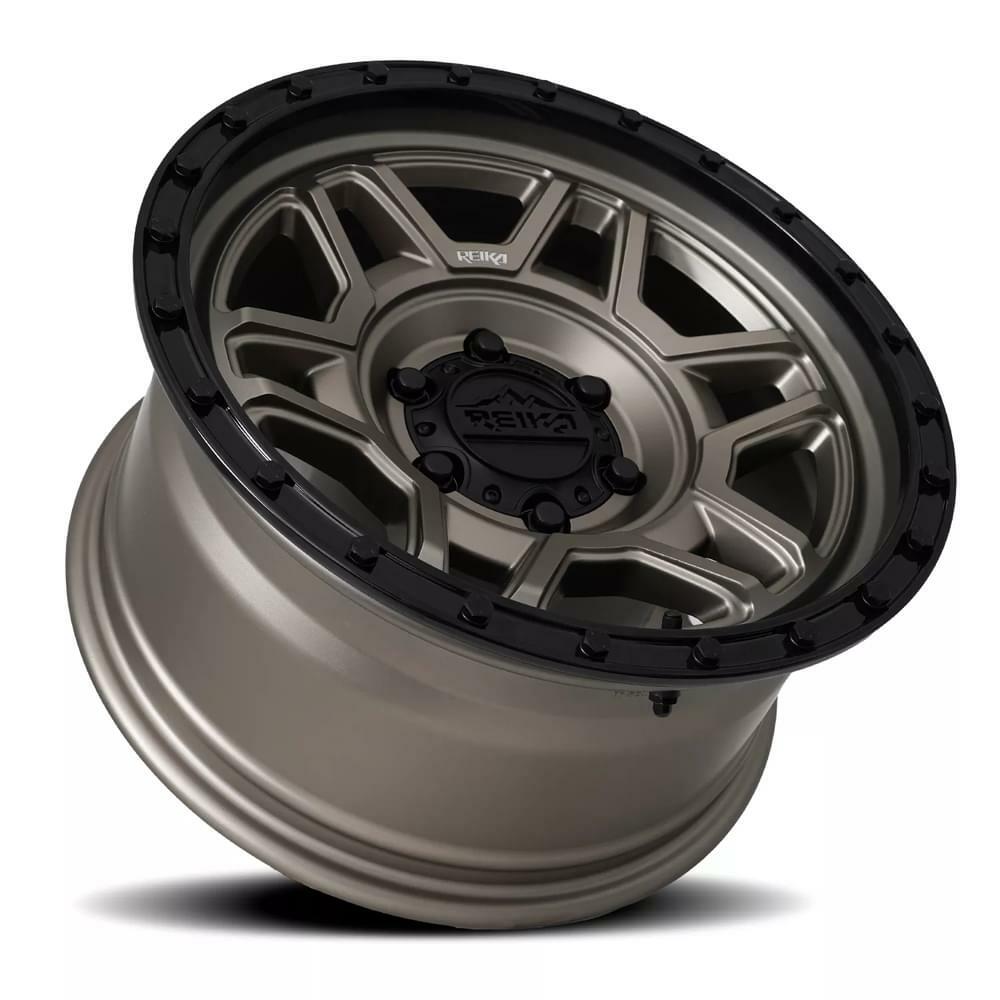 Reika Wheel 17X9 6X139.7 -12 HB 106.1 R40 Satin Bronze/ Satin Black Ring for 2021-2024 Ford Bronco