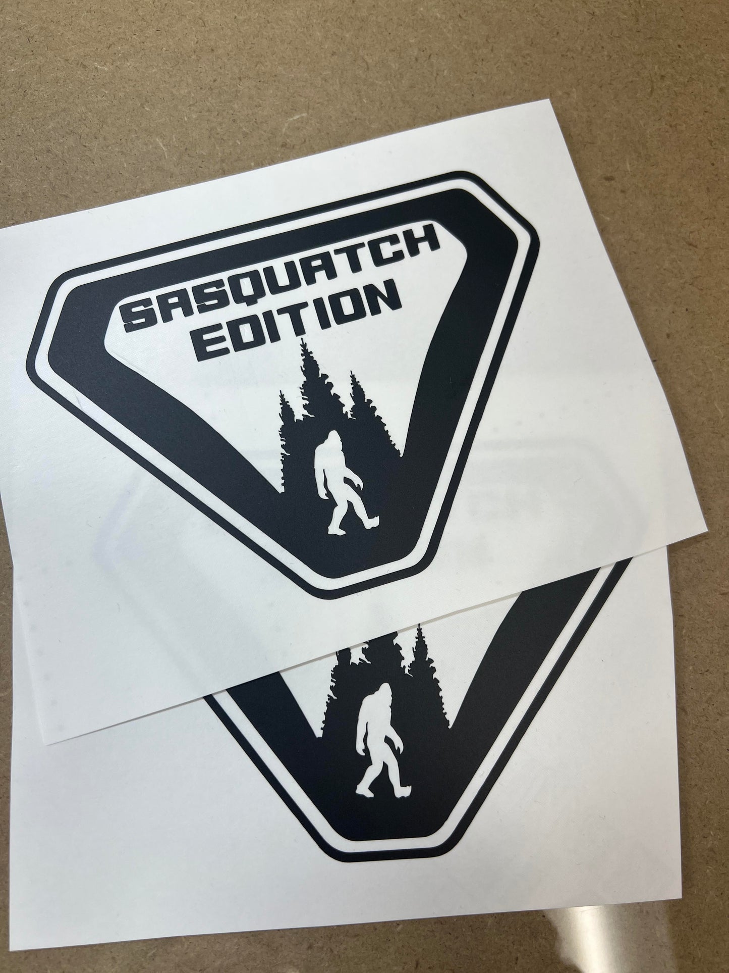 2021-2024 Ford Bronco Sport SUV Sasquatch Forest Scene Vinyl Decals / Stickers